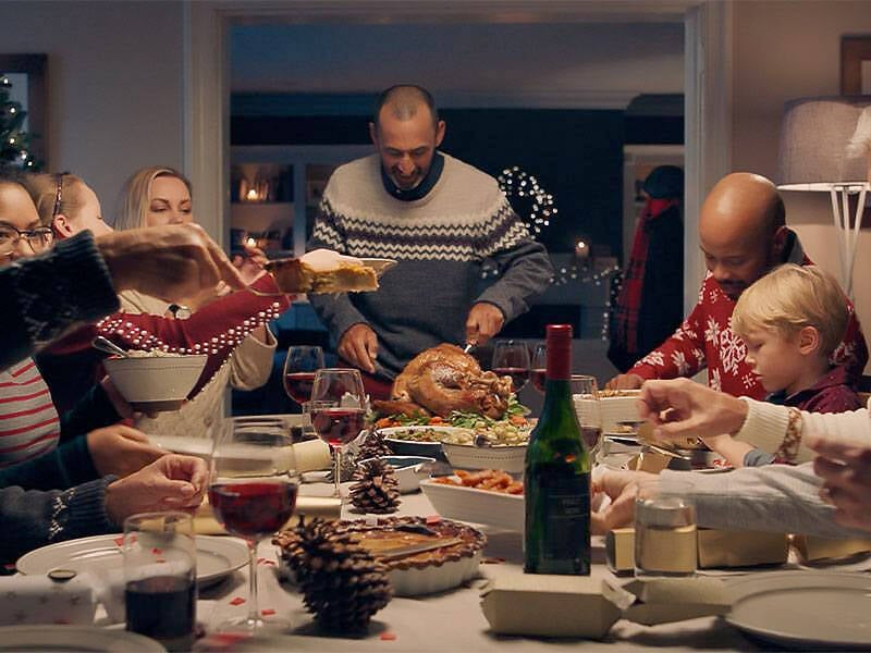 Una familia en navidad
