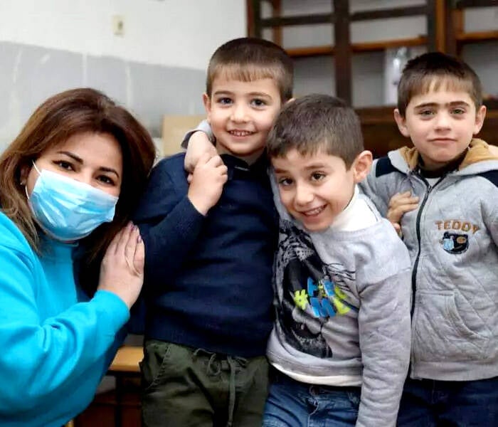 Niños sonriendo