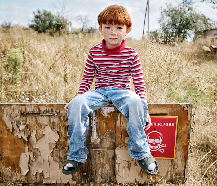 Protección de los derechos de los niños en Ucrania Un niño en Ucrania