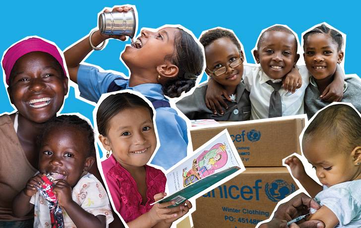 Un grupo de niños sonriendo