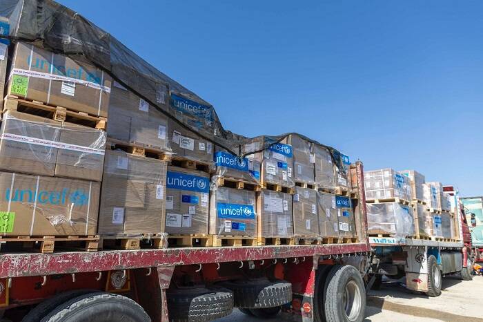 Ayuda humanitaria para Gaza de UNICEF