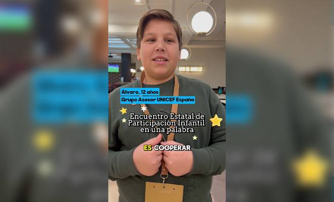 Álvaro en el Encuentro Estatal de consejos de participación de UNICEF.