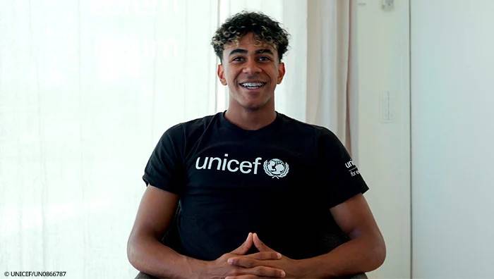 Lamine Yamal Embajador de Buena Voluntad de UNICEF