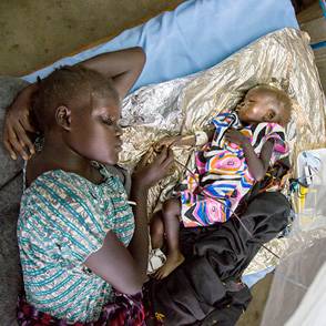 Una madre con su bebé