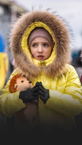 Una niña en Ucrania