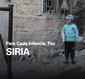 Un niño herido en Siria.