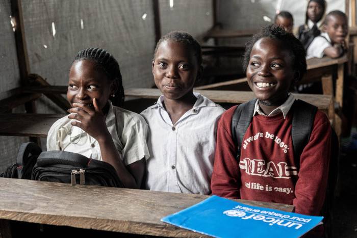 El trabajo de UNICEF en educación en RDC.