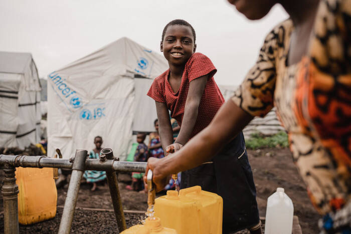 El trabajo de UNICEF en agua y saneamiento en RDC.