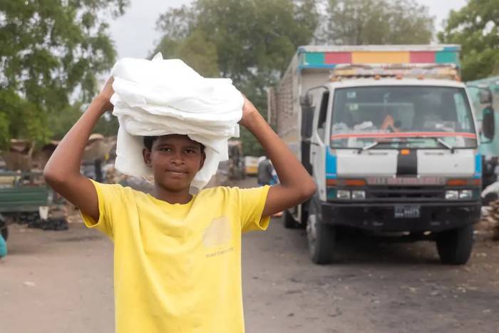 Mosquiteras distribuidas por UNICEF en Sudan.