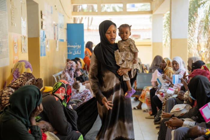 Centro de atención a la salud apoyado por UNICEF.