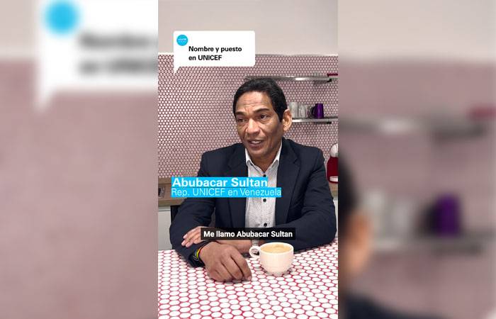 El representante de UNICEF Venezuela, Abubacar Sultan, cuenta sus motivaciones para proteger a la infancia