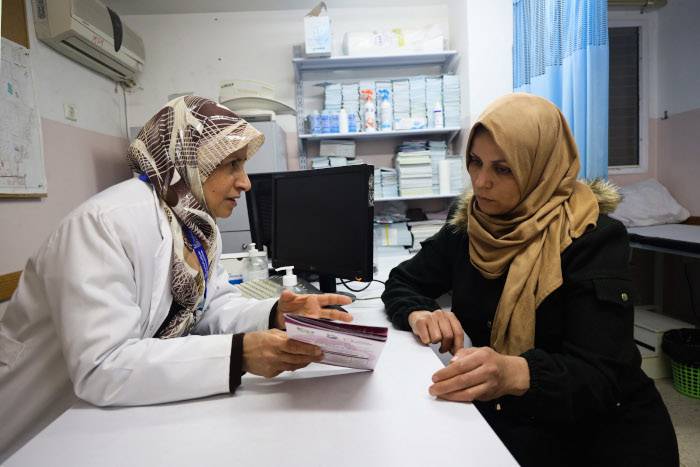 Atención a la salud en Palestina.