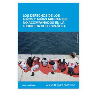 Portada del informe sobre los derechos de los niños y niñas migrantes no acompañados en la frontera sur española