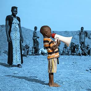 Empresas por el cambio Niño con altavoz