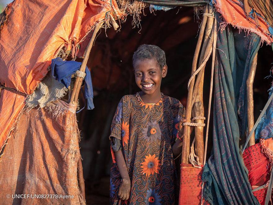 Lina y su familia se han convertido en personas desplazadas a consecuencia del cambio climático. Imagen de Lina
