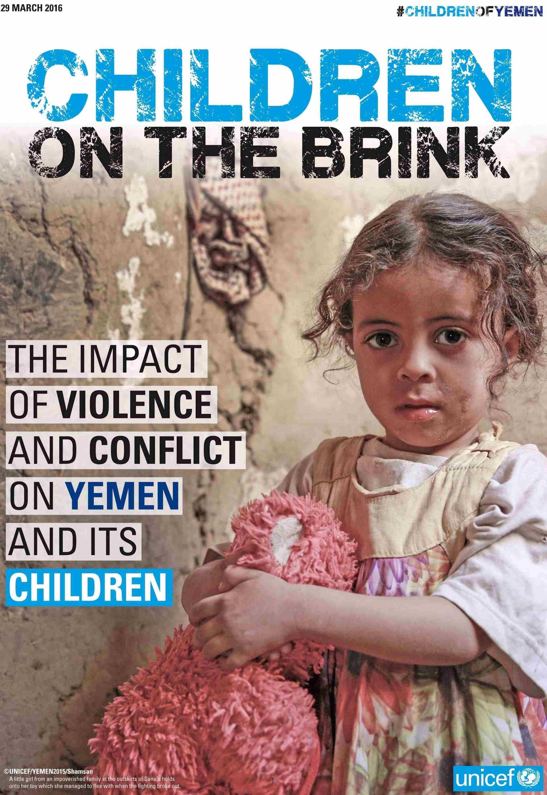 Portada informe Yemen Yemen. Children on the brink