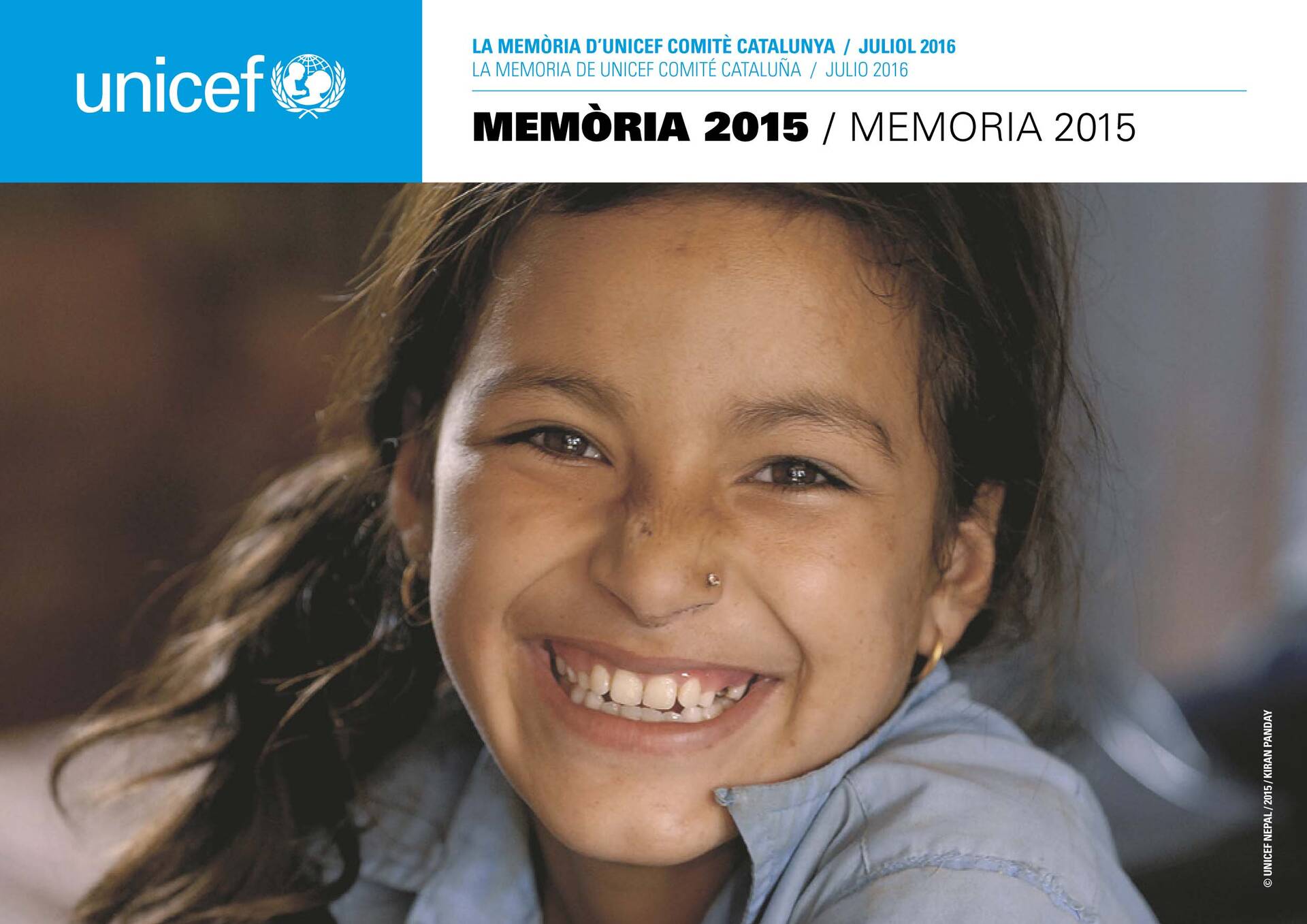 Memoria cataluña Memoria 2015 de UNICEF Comité Cataluña