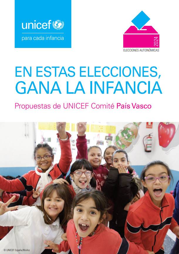 Propuestas de UNICEF Comité País Vasco para las elecciones autonómicas.