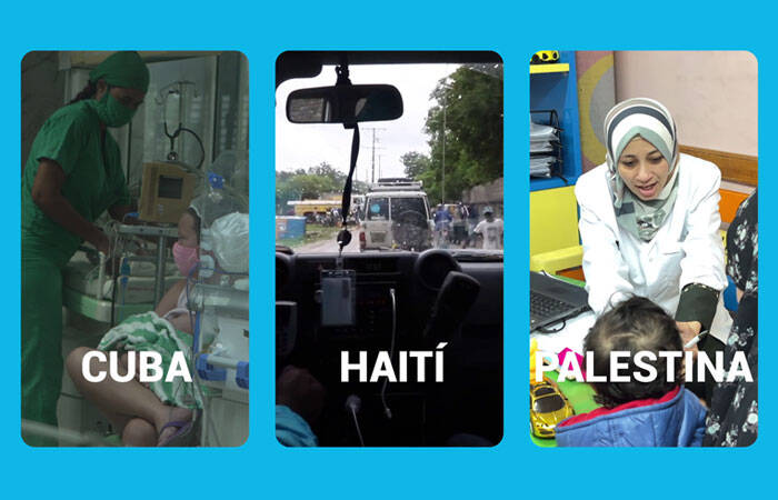 Proyecto salud en Cuba, Haití y Palestina.