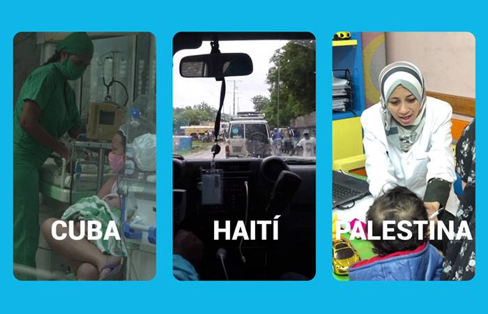 Proyecto salud en Cuba, Haití y Palestina.