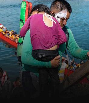 Imagen de familias migrantes