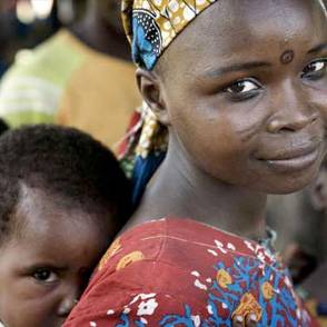 Una madre con su bebé