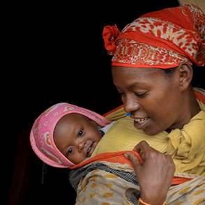 Una madre con su bebé